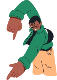 Pointing down